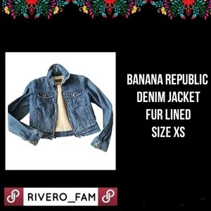 BANANA REPUBLIC DENIM| FUR LINED JACKET